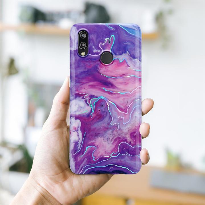 Productafbeelding Cadorabo IMD TPU kleurrijke marmeren hoes (Huawei P20 Lite)