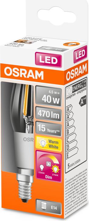 Produktbild Osram Led Superstar Classic B Glow (E14, 40 W, 470 lm, 1 x, E)