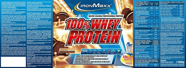 Image du produit IronMaxx 100% de protéines de lactosérum (Cookies and Cream, 1 pcs, 2350 g)