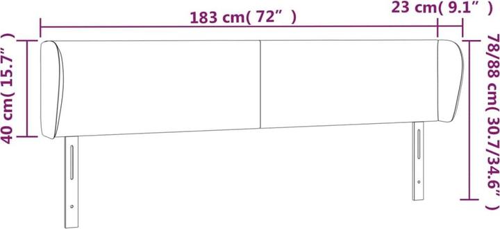 Actual product image VidaXL Pranav (183 x 23 x 88 cm)