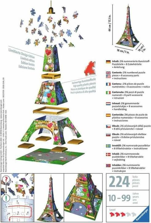 Immagine prodotto Ravensburger Torre Eiffel Love Edition (216 pezzi)