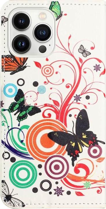 Immagine prodotto Cover-Discount iPhone 15 Pro - Custodia in pelle Cover Butterfly bianca (Apple iPhone 15 Pro)