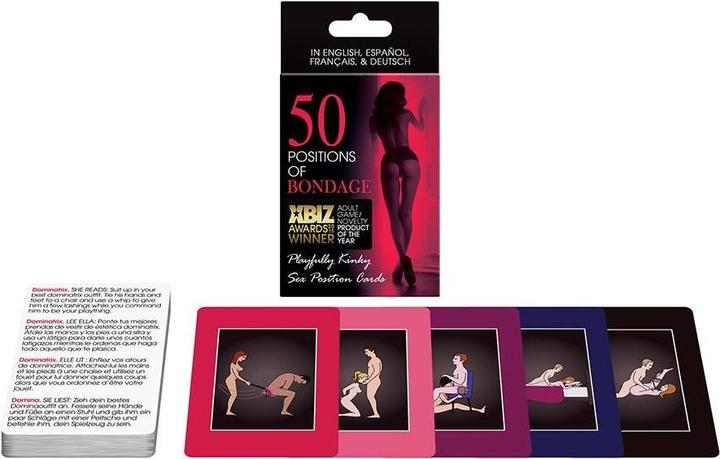 Produktbild Kheper Games 50 Positions of Bondage (Kartenspiel, Englisch, Spanisch, Französisch, Deutsch)