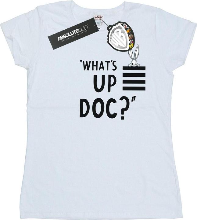 Actual product image Looney Tunes Womens/Ladies Bugs Bunny What's Up Doc Stripes Cotton T-Shirt (XL)
