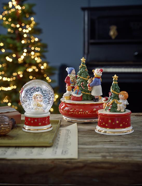 Actual product image Hutschenreuther Music box Christmas carols On the Christmas tree the lights are burning small D.9cm