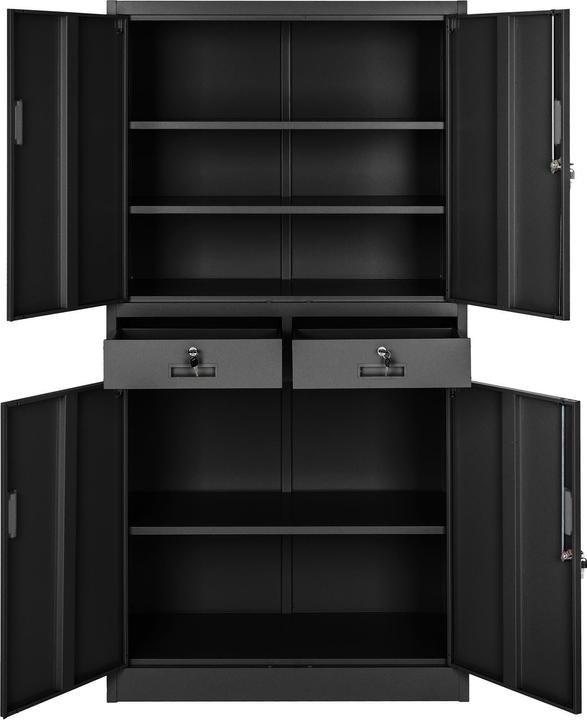 Immagine prodotto tectake Armadio per archiviazione (80 x 40 x 180 cm)