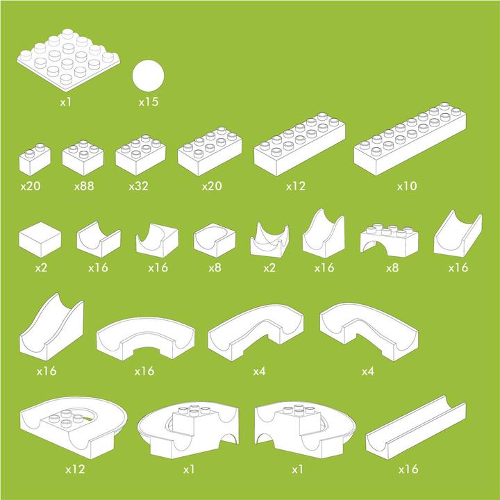 Immagine prodotto Hubelino Pista per palline: set KIGA kit di costruzione 2018 351 pezzi SCHULVER