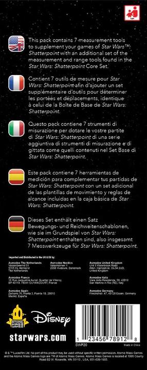 Produktbild Atomic Mass Games Star Wars: Shatterpoint - Measurement Tools, Miniaturenspiel, für 2 Spieler, ab 14 Jahren (Polnisch)