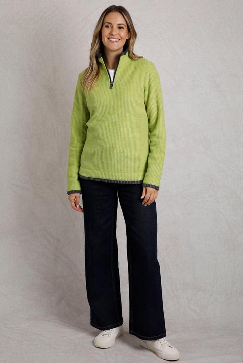 Actual product image Weird Fish Womens/Ladies Beye Grid Eco Friendly Quarter Zip Fleece Top (48 D)