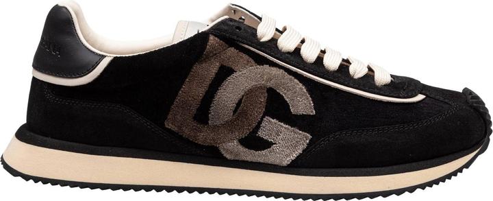 Produktbild Dolce & Gabbana velvet and suede cushion sneakers color black and ivory (42)
