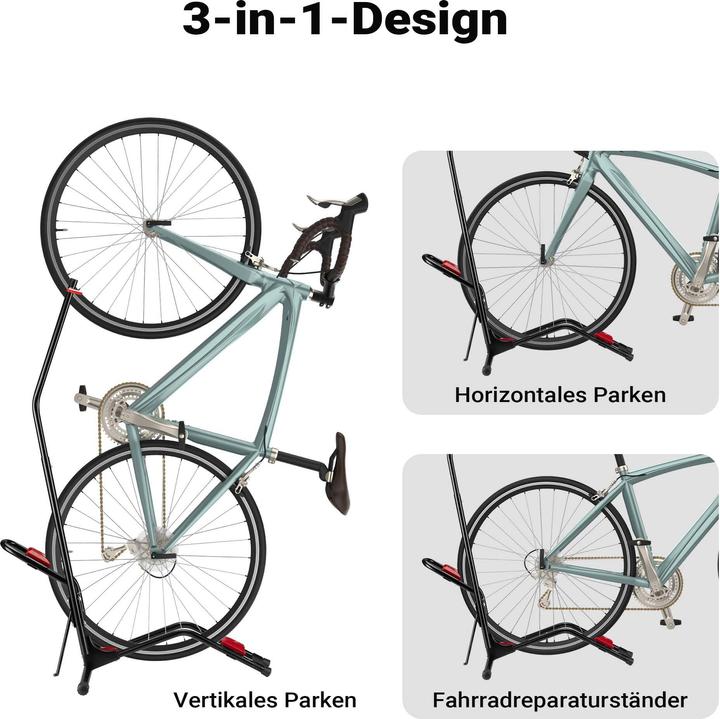 Produktbild Wiltec Fahrradständer vertikal 51x11x120cm Universal Fahrradhalter freistehend