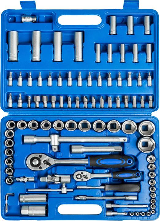 Produktbild tectake Steckschlüsselsatz (1/4", 1/2", 4 mm, 4.5 mm, 5 mm, 5.5 mm, 6 mm, 7 mm, 8 mm, 9 mm, 10 mm, 11 mm, 12 mm, 13 mm, 14 mm, 15 mm, 16 mm, 17 mm, 18 mm, 19 mm, 20 mm, 21 mm, 22 mm, 23 mm, 24 mm, 27 mm, 30 mm, 32 mm)