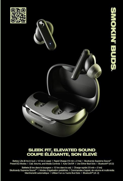 Produktbild Skullcandy Smokin Buds (keine Geräuschunterdrückung, 8 h, Kabellos)