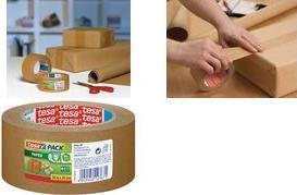Immagine prodotto tesa nastro da imballaggio tesapack PAPER ecoLogo - nastro da imballaggio ecologico in carta, 60 % (38 mm)