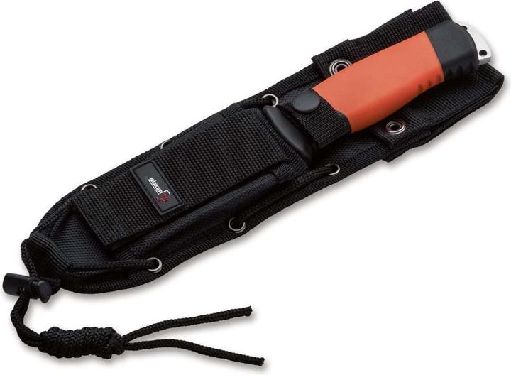 Immagine prodotto Böker Plus 02BO014 Outdoorsman XL Coltello a lama fissa in acciaio 12C27 e gomma di colore arancione. (11.30 cm)