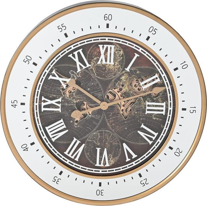 Actual product image Esprit Wall Clock Home Brown Golden Crystal Iron 59 x 8,5 x 59 cm