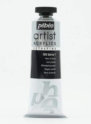 Productafbeelding Pebeo Artist Acrylics Extra Fijne Acrylverf (Ivoor zwart, 37 ml)