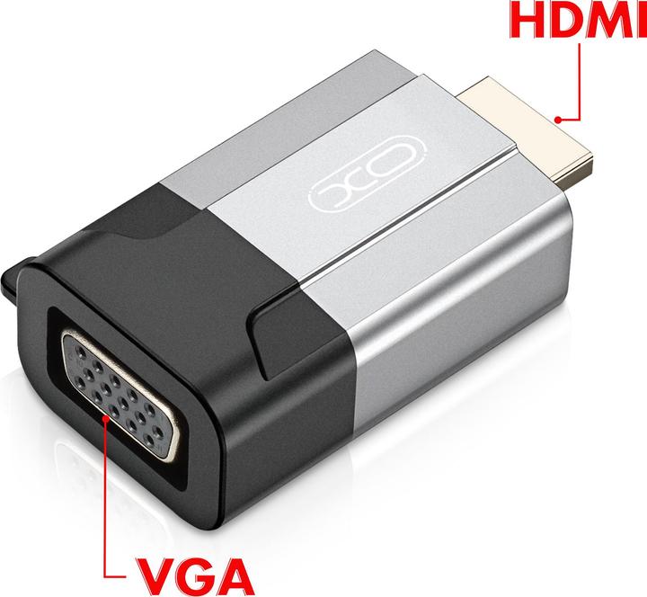 Produktbild xO Adapter GB014 HDMI - VGA grau (HDMI, 2.70 cm)