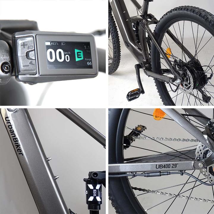 Produktbild Urbanbiker UB400 | Mountain E-Bike Vollgefedert komfortabel und performant | Bis zu 140 km Reichweite