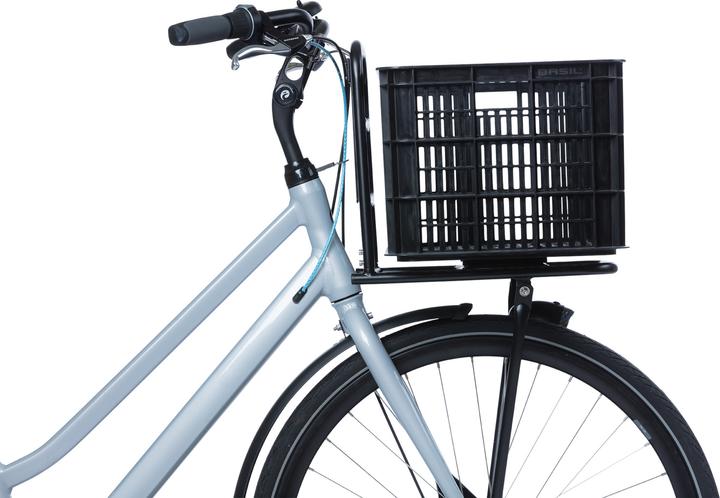 Actual product image Basil bike box L 40L, plastique recyclé, noir (40 l)