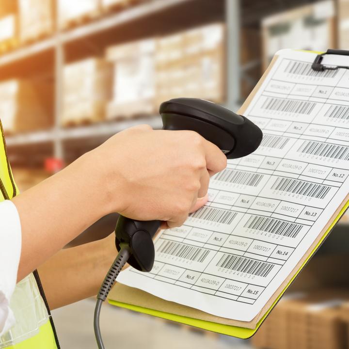 Actual product image Aplic Wireless barcode scanner, handheld scanner 2.4 GHz 1D 2D, 2000 mAh, barcode scanner incl. stand (1D barcodes, 2D barcodes)
