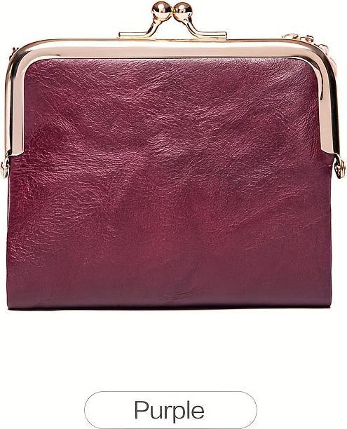 Only-Bags.Store Solide Farbe vielseitige kurze Brieftasche, Vintage Clutch Coin Purse Credit Card Holder mit