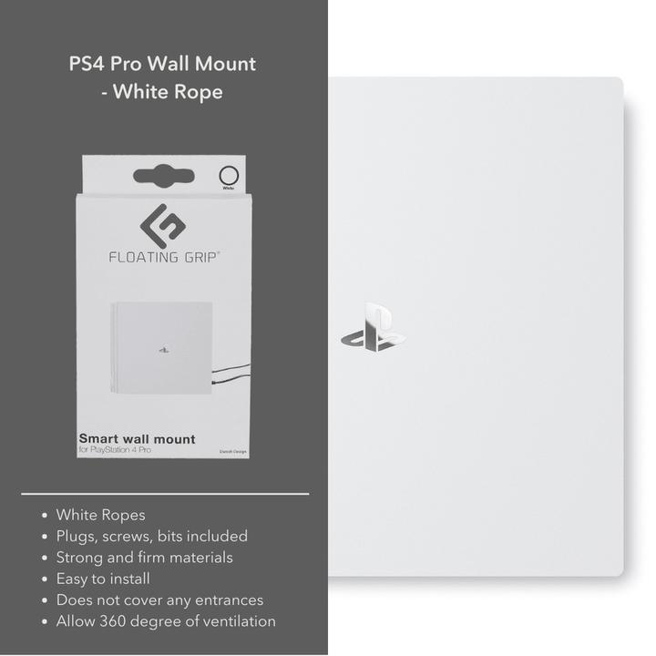 Immagine prodotto Floating Grip Supporto a parete per PS4 Pro di ®, bianco (PS4)