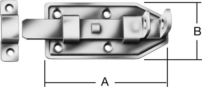 Produktbild Vormann Türriegel Länge 120 mm Breite 56 mm Edelstahl (1 Stk.)