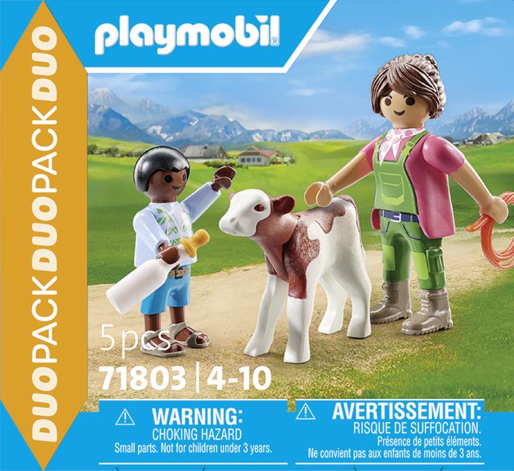 Actual product image Playmobil 71803 Farmer's wife with child and calf (71803)