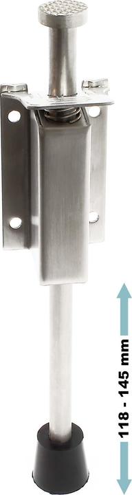 Image du produit Wiltec Guide de porte à pédale 118-146mm en Acier inoxydable Butoir de porte Amortisseur de sol Bloq