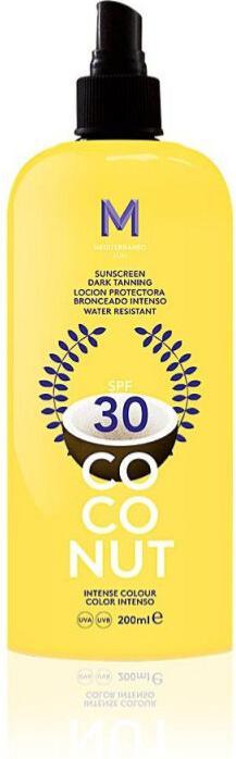 Mediterraneo Sun Protection solaire COCONUT bronzage foncé SPF30 200 ml (Crème solaire, SPF 30, 200 ml)