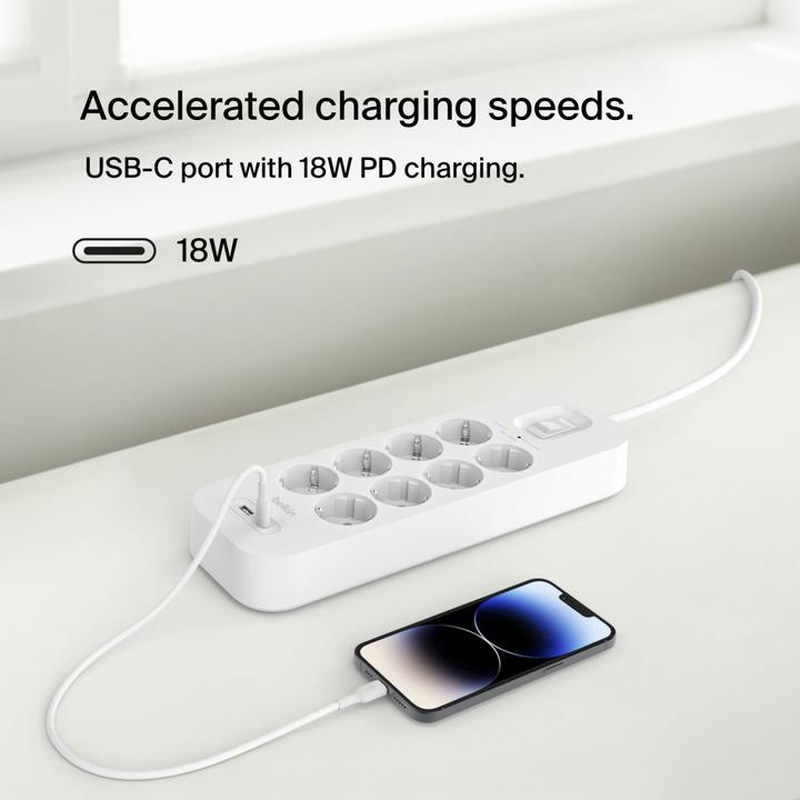 Actual product image Belkin Surgemaster surge protection (8 x, 2 m)