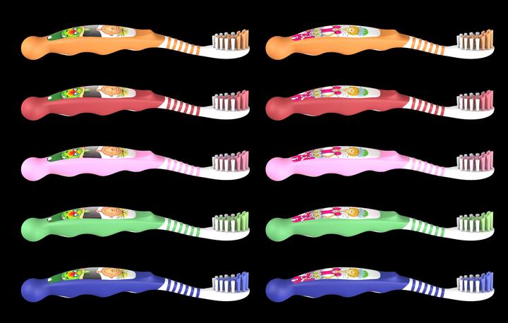 Produktbild Thienel Dental Kinderzahnbürste 3-7 Jahre Ritter & Zahnfee assortiert (100 Stück) (Weich, 100 x)