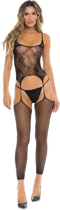 Image du produit René Rofé Rene Rofe On All Night Bodystocking w/G-String Black O/S (Taille unique)