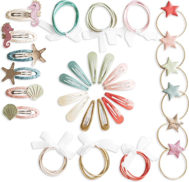 Immagine prodotto Papierdrachen 48 barrette e lacci per capelli - sirena (Elastico per capelli)