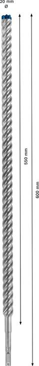 Actual product image Bosch Professional Zubehör Expert SDS plus-7X hammer drill, 20 x 550 x 600 mm (up to 20 millimetres)