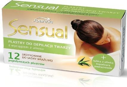 Produktbild Joanna Sensual Aloe Facial Hair Removal Patches 12Pcs + Soothing Olive (Körperlotion, 10 ml)
