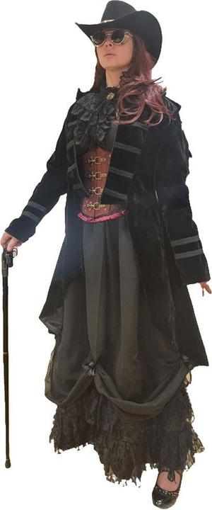 Image du produit Fasnachts-Bazar Manteau fantaisie femme, velours avec capuche (3XL)