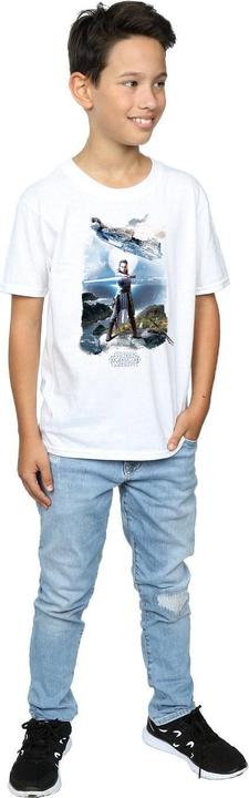 Actual product image Star Wars Boys The Last Jedi Rey Falcon T-Shirt (116)