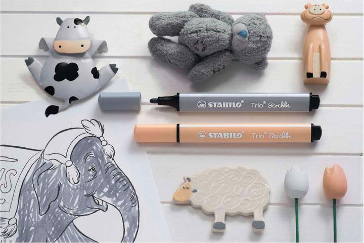 Image du produit STABILO Trio Scribbi Stylo-feutre triangulaire à ressort (Green, 1 x)