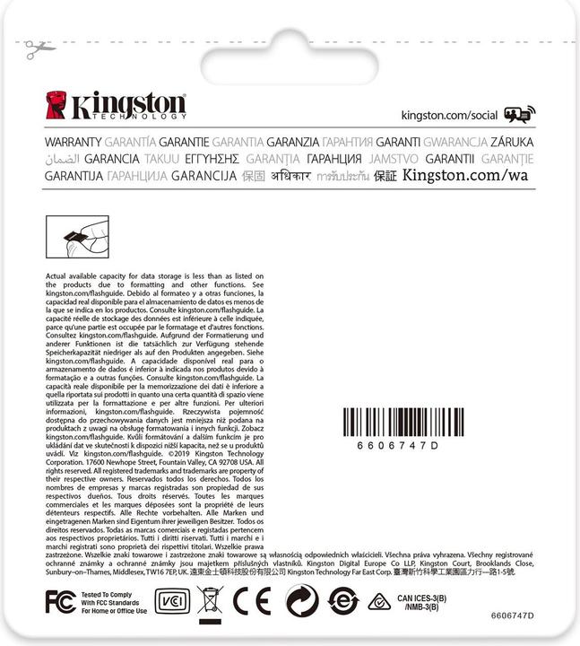 Produktbild Kingston MicroSD 128GB Endurance (128 GB, microSD, U1, UHS-I)
