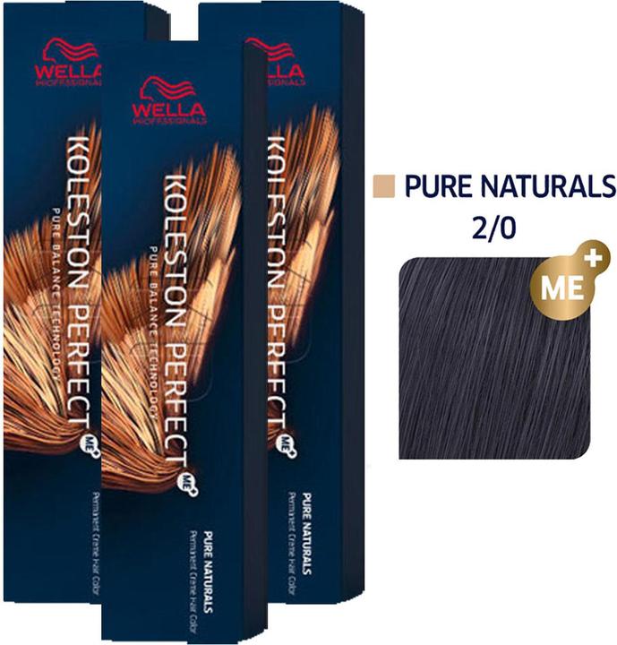 Produktbild Wella Koleston Perfect ME+ Pure Naturals 3er Set 2/0 Schwarz (0, 2)