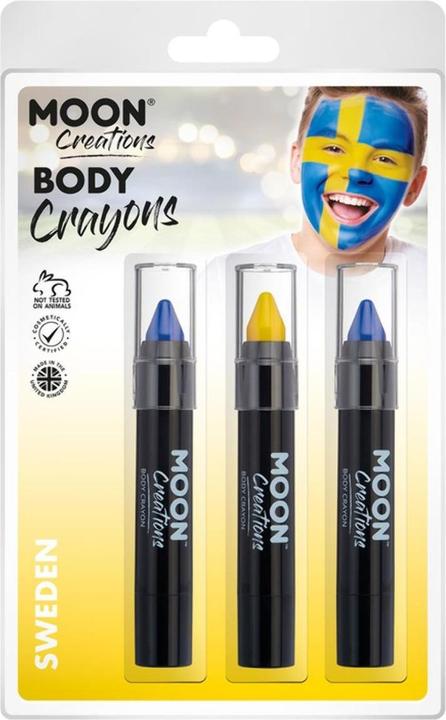 Produktbild Moon Creations Wachsmalstifte Gesichtsmalerei Logo (blau/gelb)