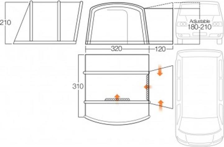 Produktbild Vango Galli Compact RSV Low Drive Away Awning