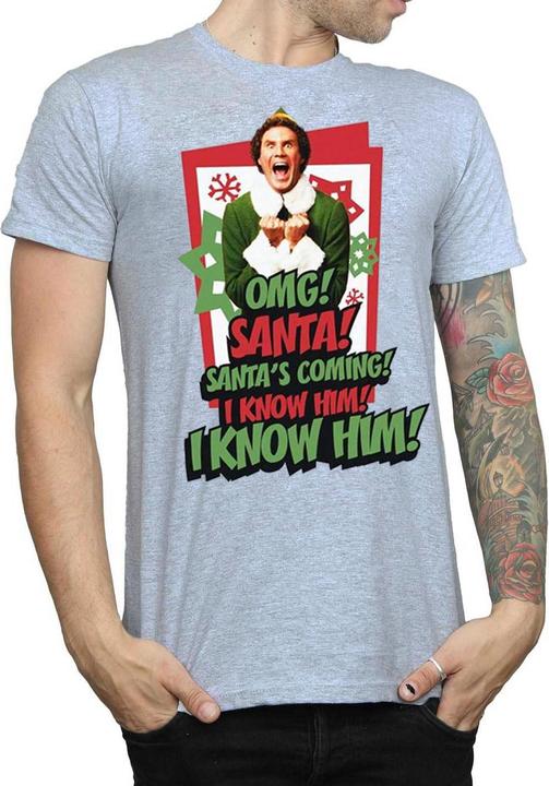 Actual product image Elf Mens OMG Santa T-Shirt (3XL)