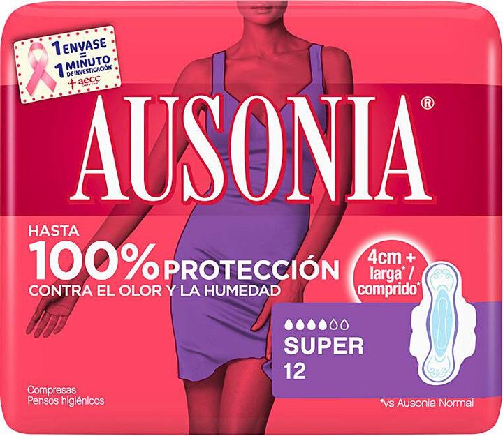 Produktbild Ausonia compresas super alas 12 uds (12 x, Damenbinden)
