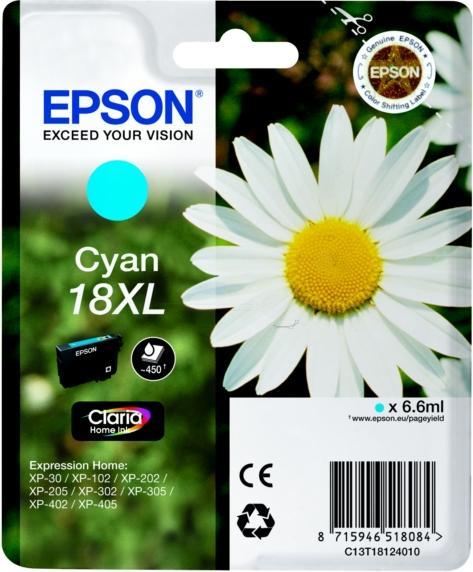 Actual product image Epson Claria Home Ink Cyan 18xl (C)