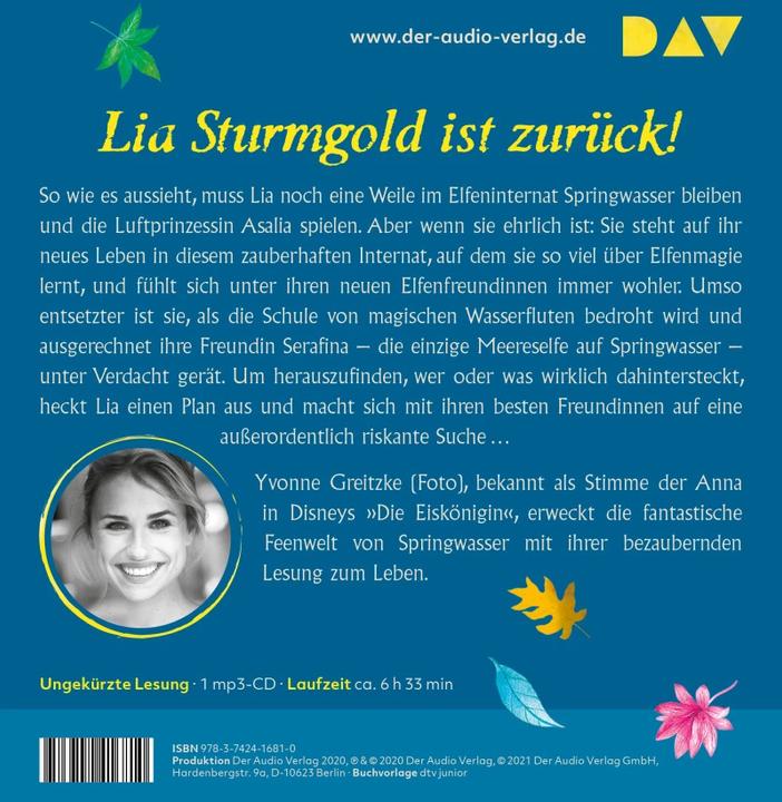 Produktbild Lia Sturmgold - Teil 2: Das Geheimnis der Meereselfe (Aniela Ley, Max Meinzold, Janina Fischer, Yvonne Greitzke, Deutsch)