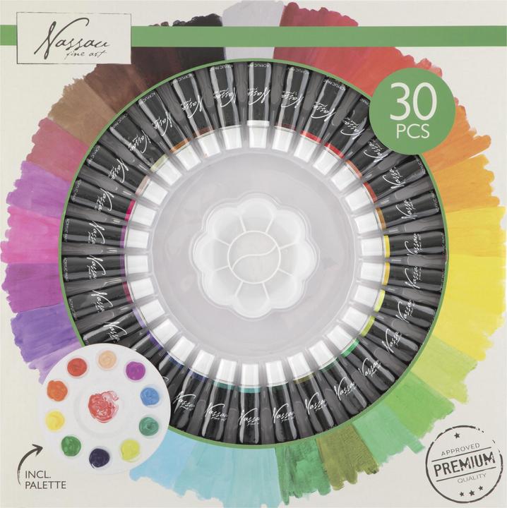 Produktbild Art Sensations Nassau Acrylfarben-Set, 30x12ml (Mehrfarbig, 360 ml)