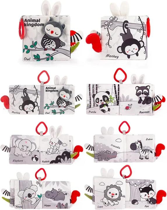 Activity Board Newborn baby sling book 0 12 months toy washable non-toxic early readings sling fabric